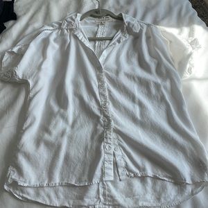Anthropologie white button down shirt